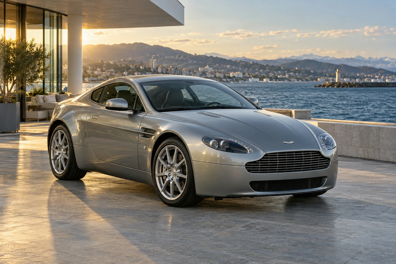 АВТО 1008454 Астон Мартин V8 Vantage серебристый Сочи приморский павильон