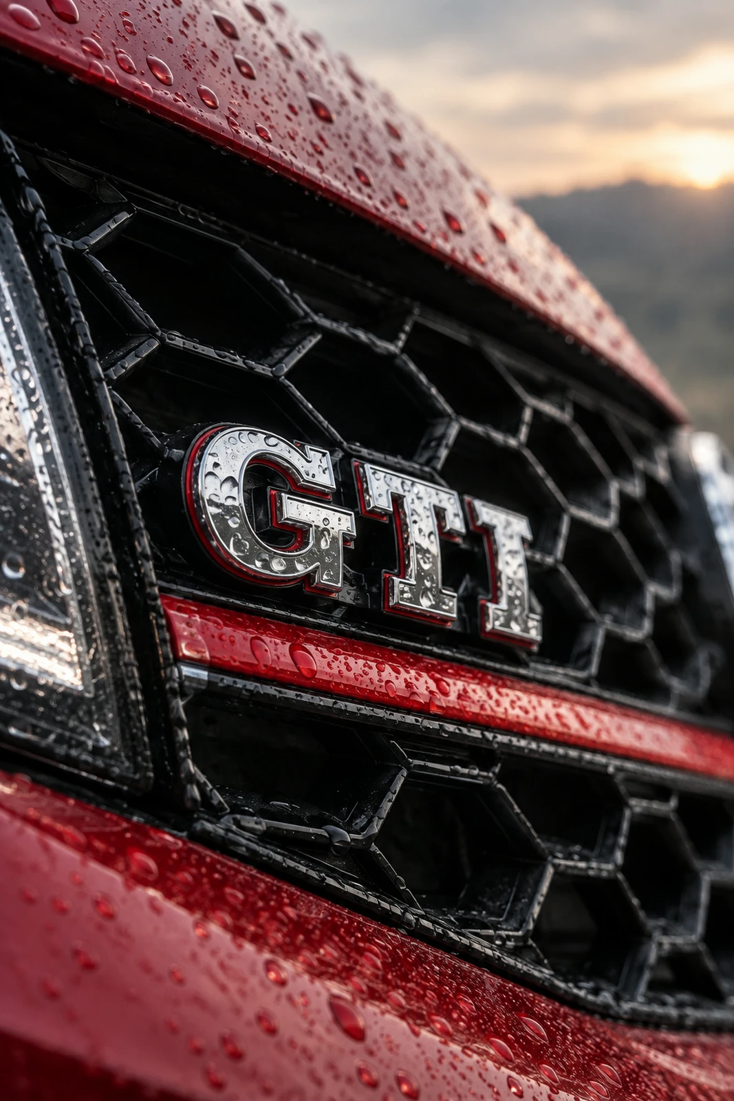 АВТО 1008157 Фольксваген GTI Красная линия решётки