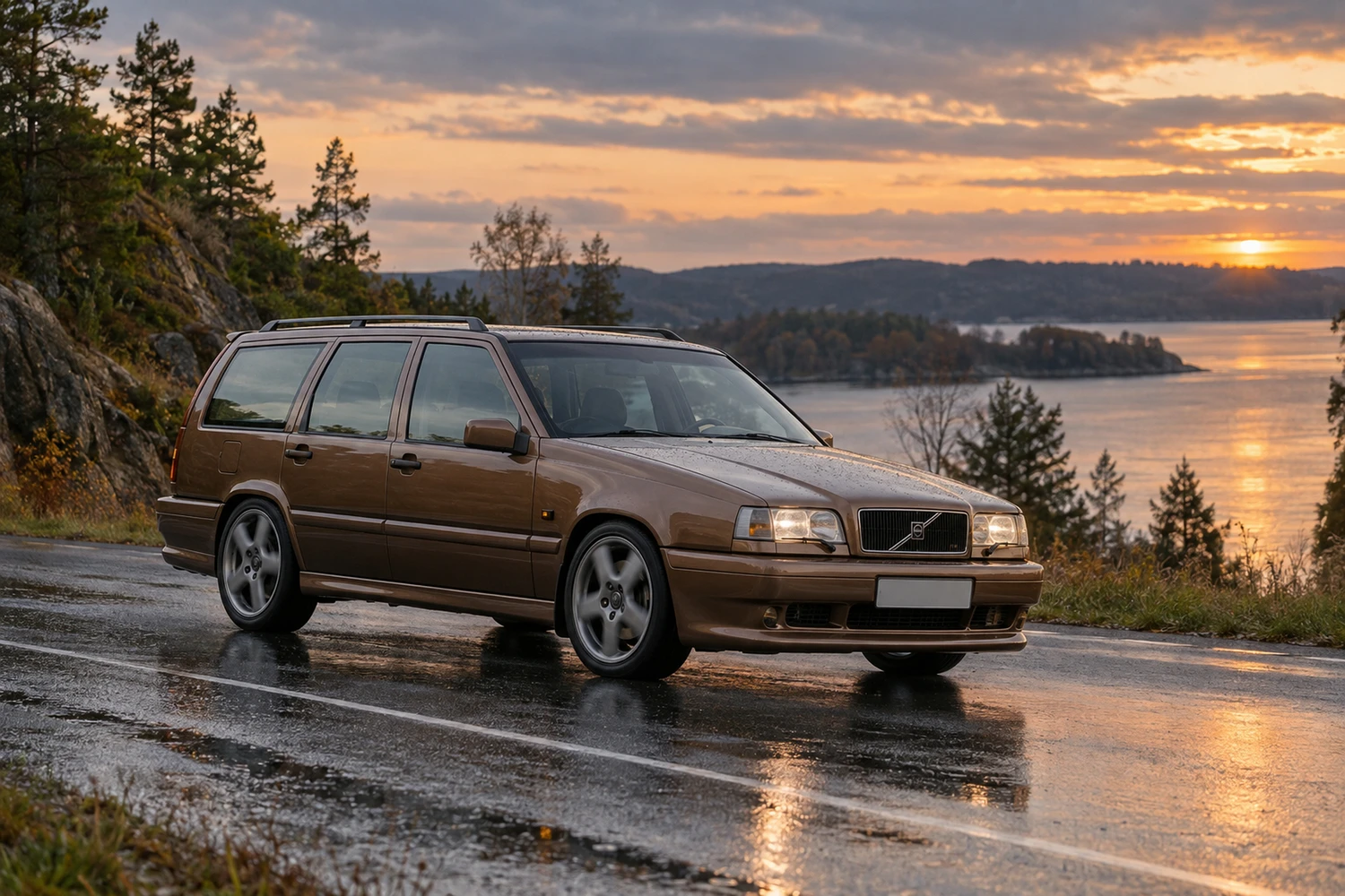 АВТО 1007344 Volvo 850 R бронзовый мокрый асфальт