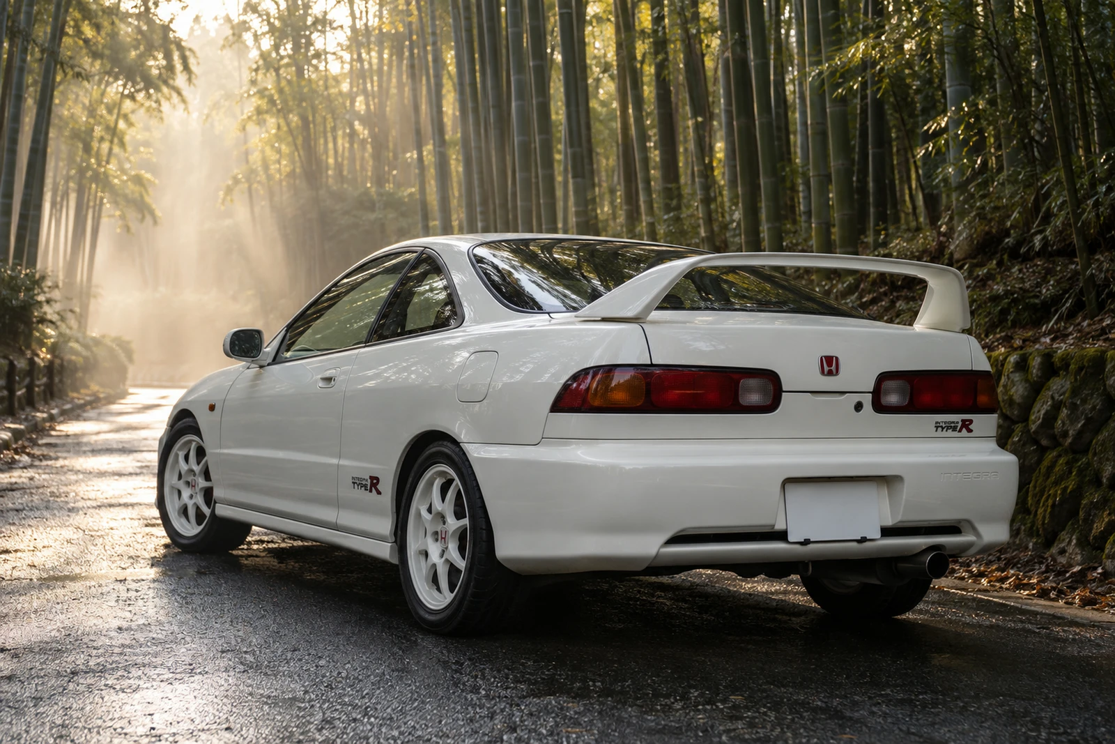 АВТО 1008226 Хонда Интегра DC2 белый Бамбуковая роща
