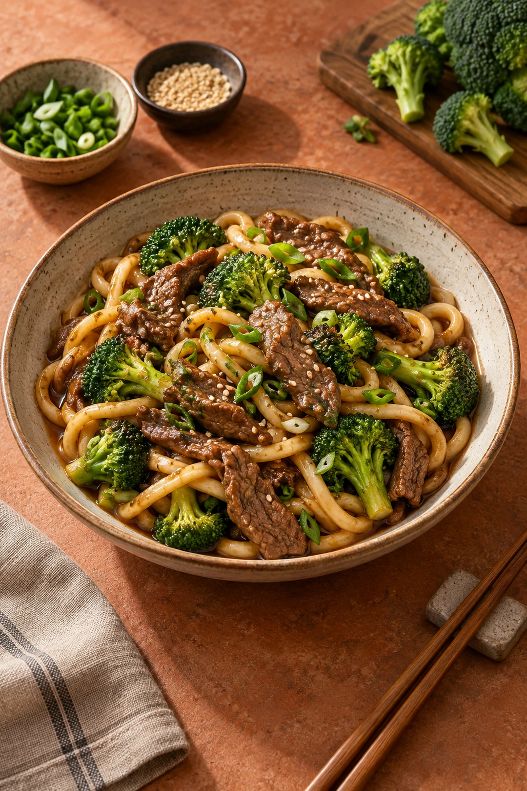 ЕДА 1001049 удон с говядиной и брокколи
