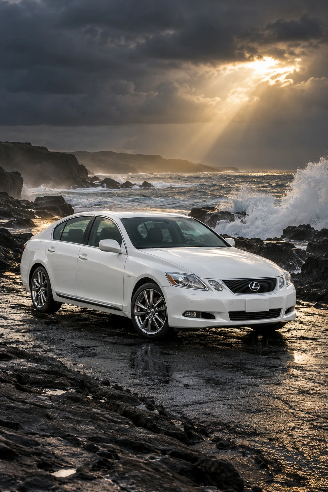 АВТО 1008439 Лексус GS430 S190 белый Штормовое побережье
