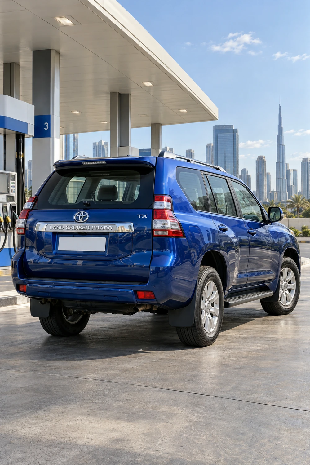 АВТО 1007100 Toyota Prado 150 синий АЗС у города