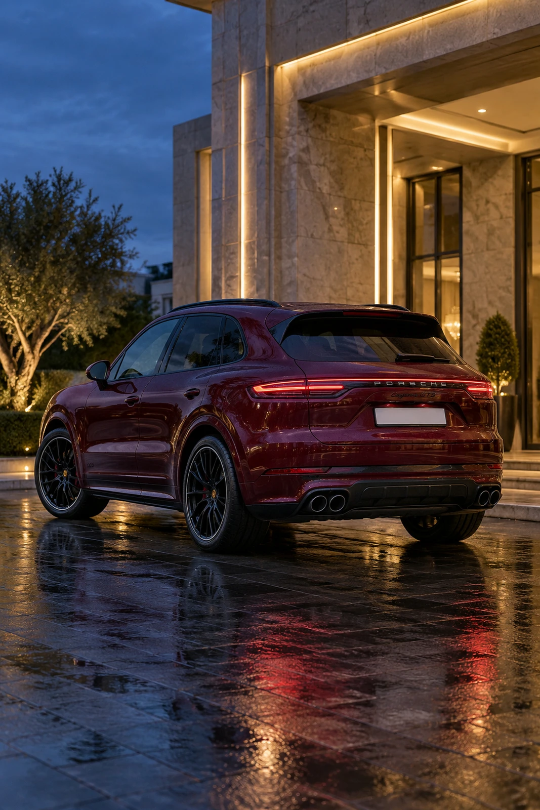 АВТО 1008361 Порше Кайен GTS Бордовый Мраморный отель