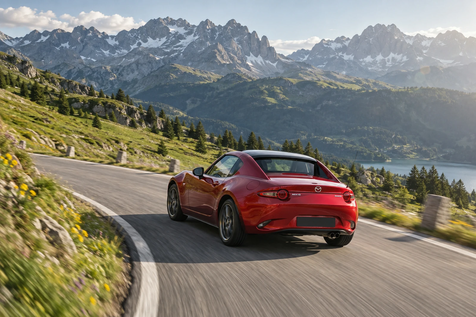 АВТО 1007730 Мазда-MX5-RF-альпийская-дорога