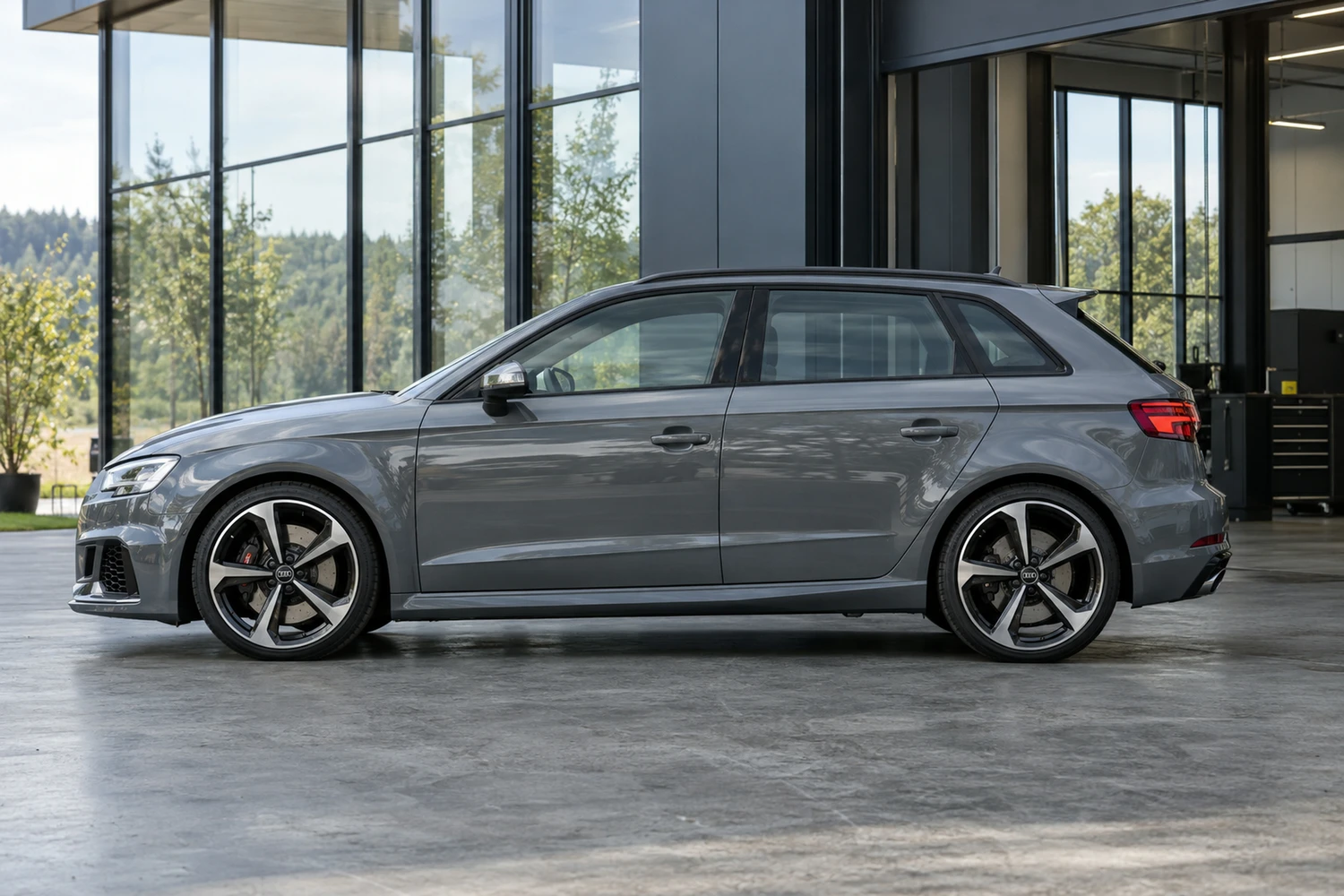 АВТО 1007456 Audi RS3 8V серый стеклянный бокс