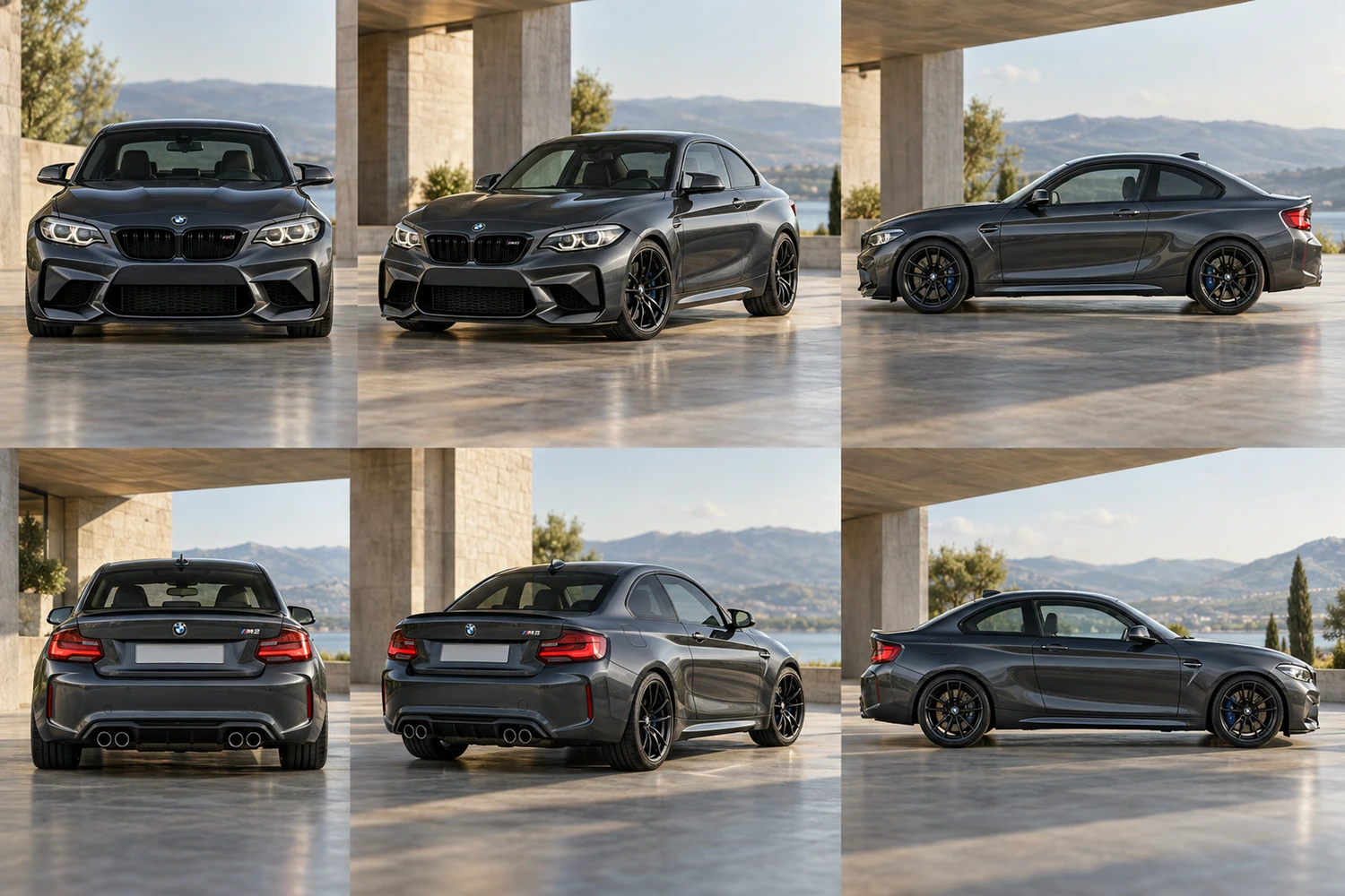 АВТО 1007297 BMW M2 F87 графит шесть ракурсов
