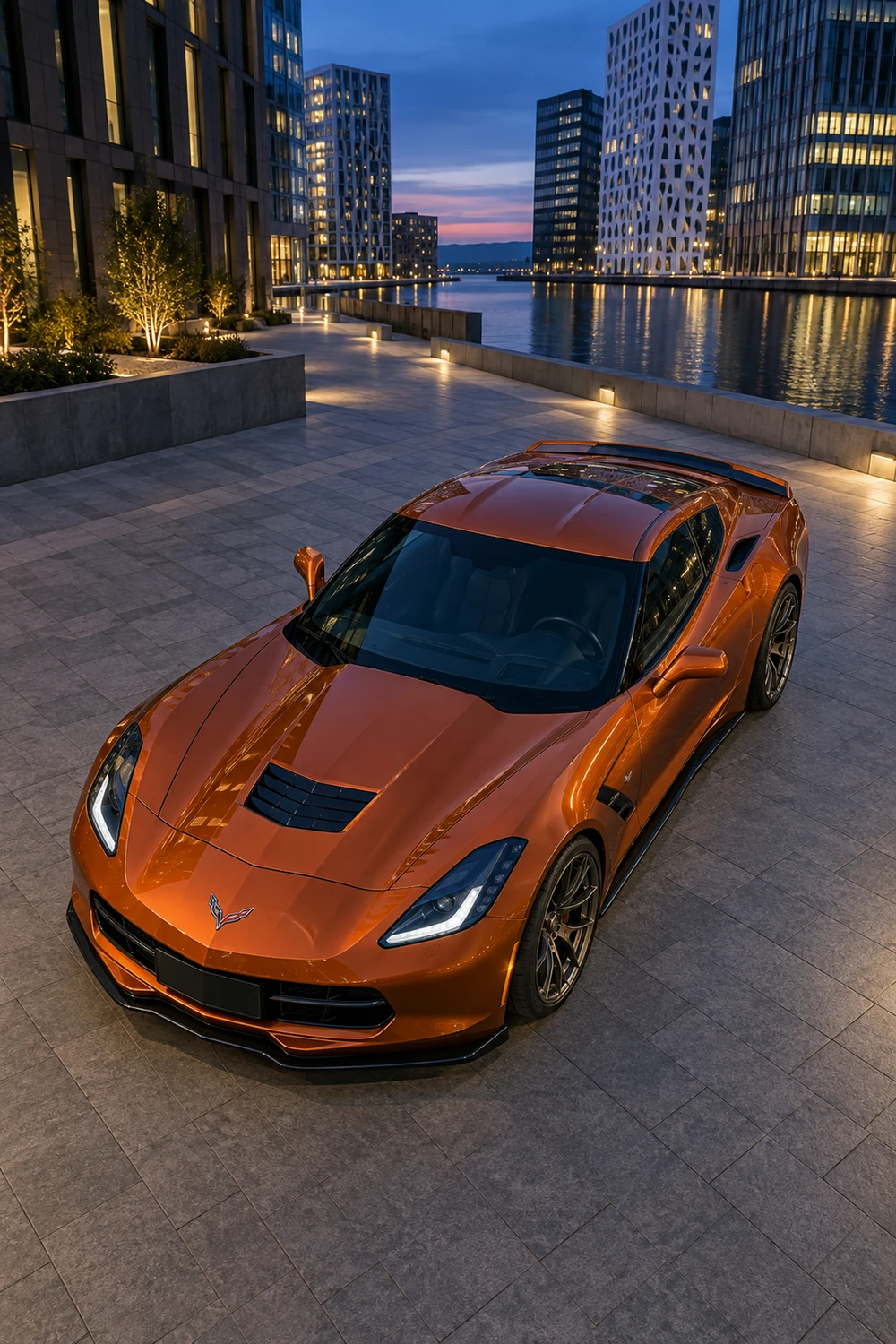 АВТО 1006849 Chevrolet Corvette C7 оранжевый Осло