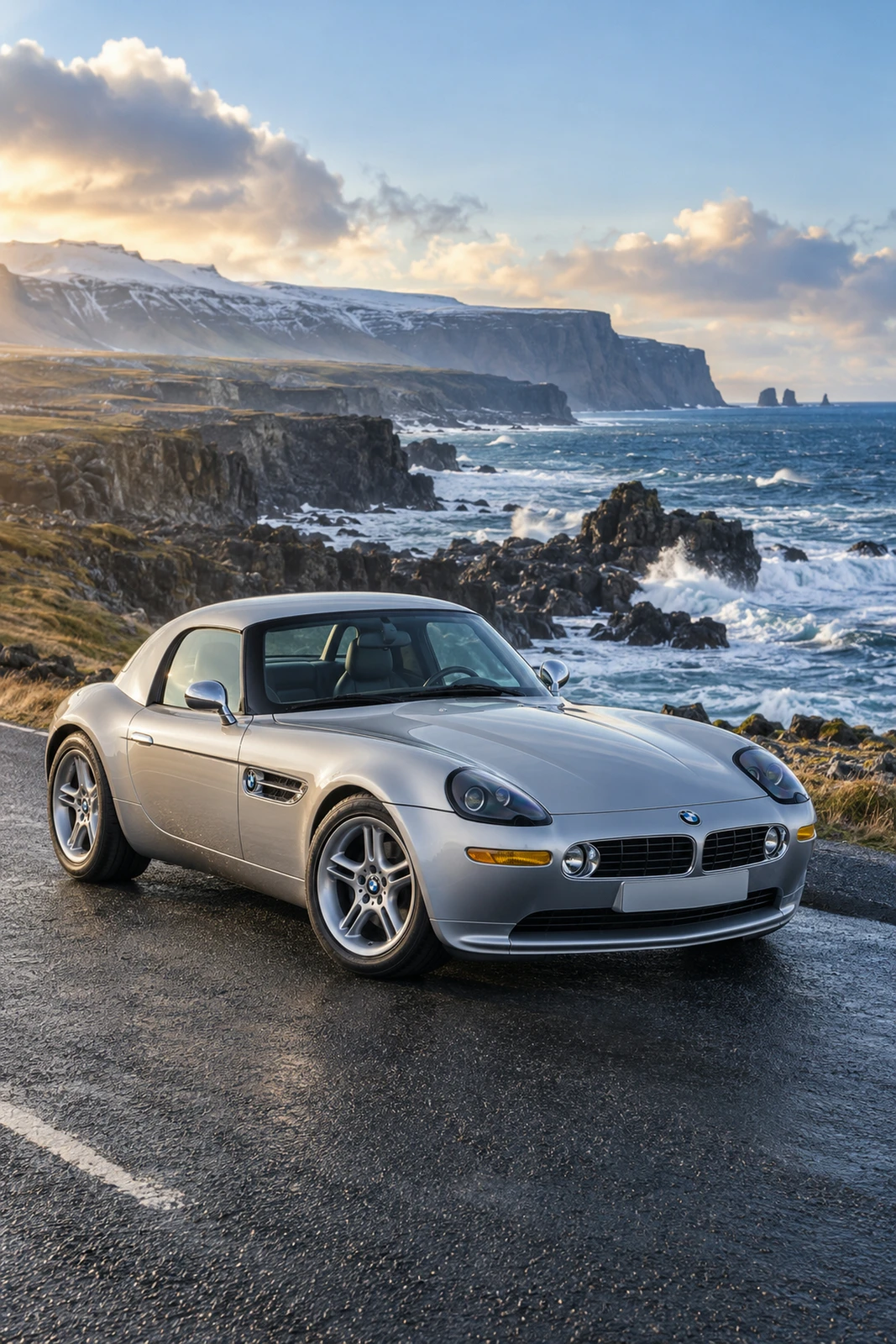 АВТО 1008533 БМВ Z8 серебристый Исландское побережье без вулкана