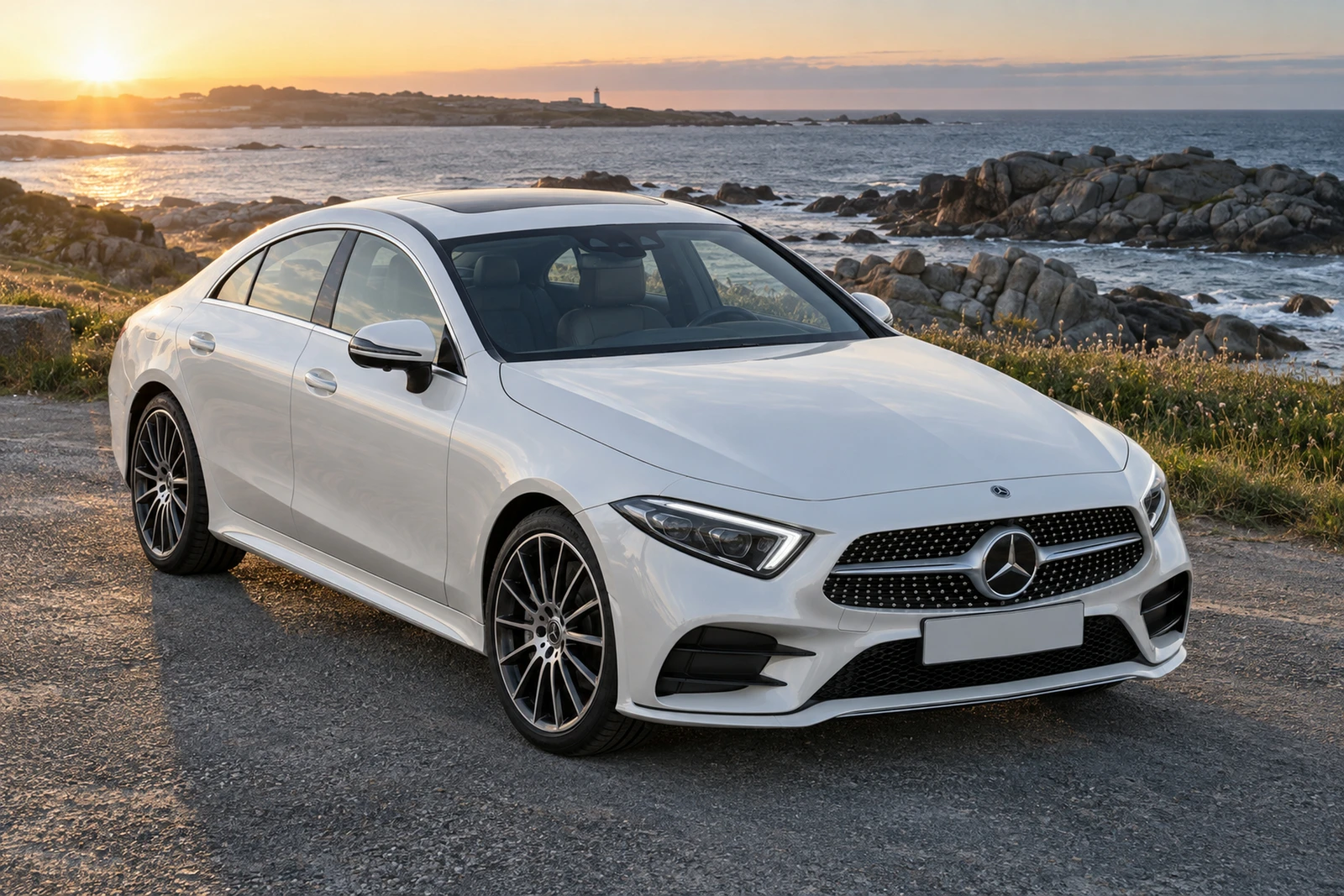 АВТО 1007882 Мерседес CLS450 белый Берег Бретани