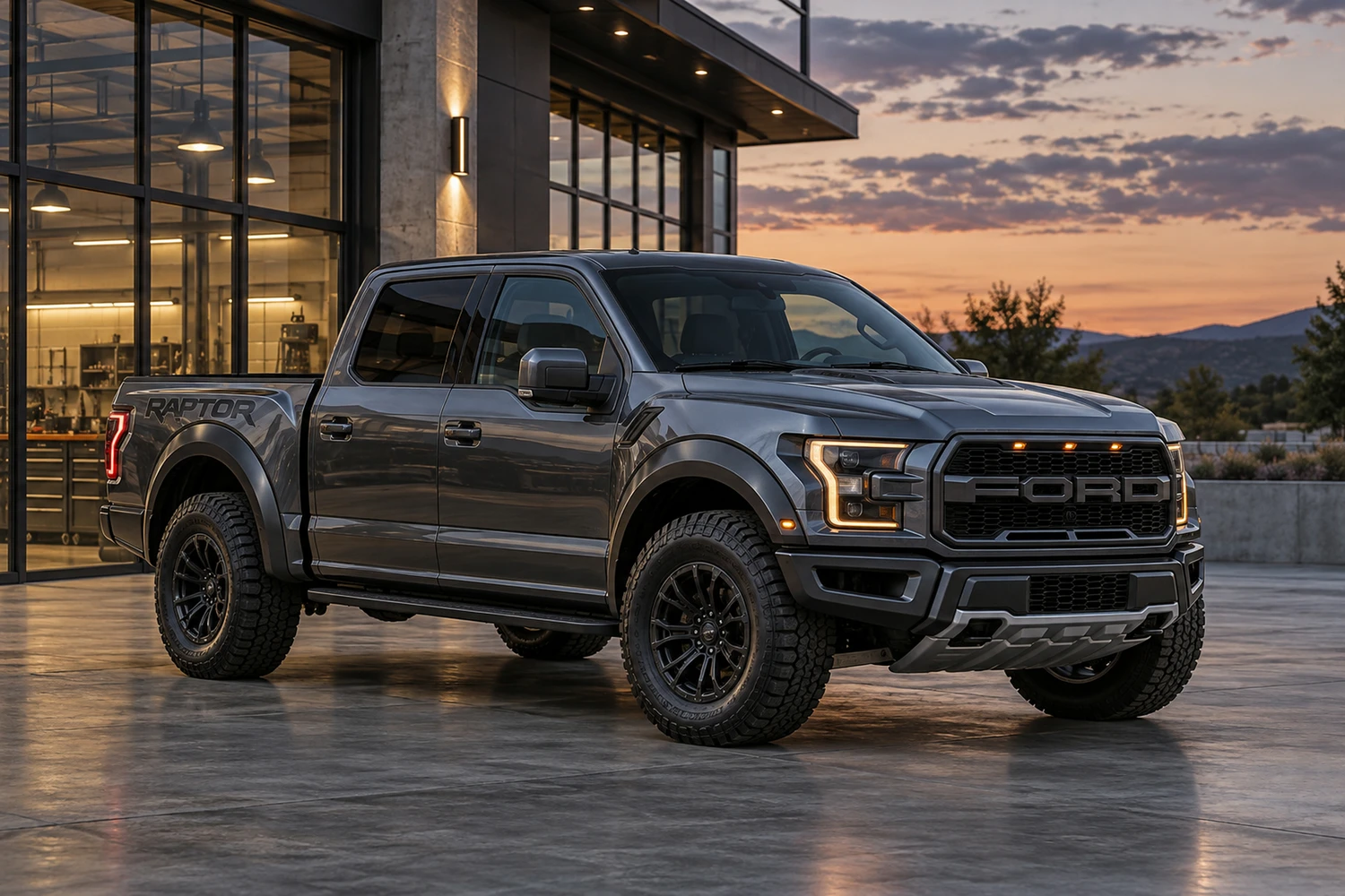 АВТО 1007234 Ford F150 Raptor графит стеклянный бокс