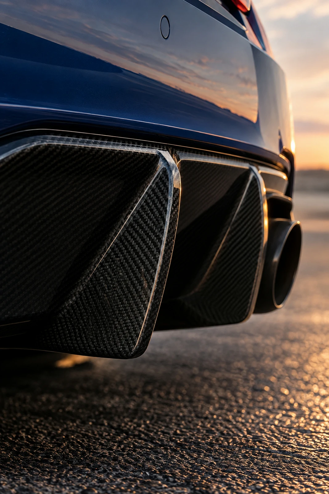 АВТО 1008315 БМВ M4 Карбоновый Диффузор