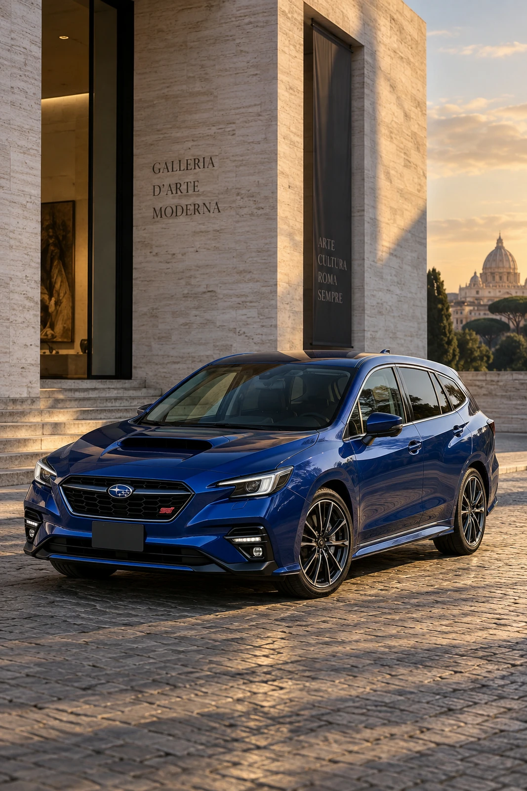 АВТО 1008561 Субару Levorg STI Sport синий Рим современная галерея