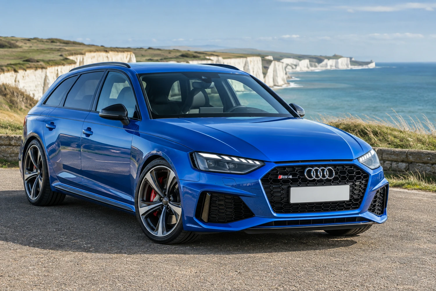 АВТО 1007139 Audi RS4 Avant B9 синий белые скалы