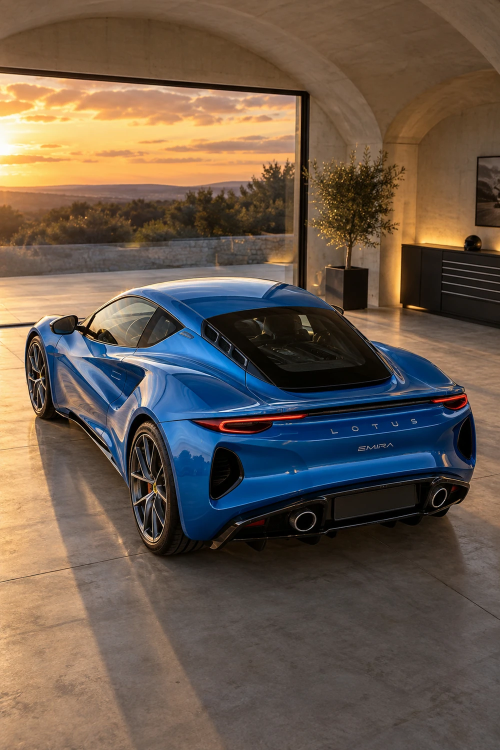 АВТО 1006767 Lotus Emira лазурный арочный паркинг