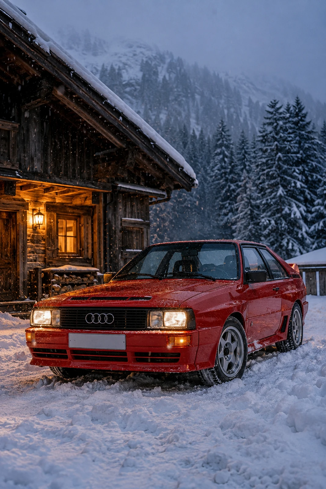АВТО 1007821 Ауди-Quattro-20V-снежный-лодж