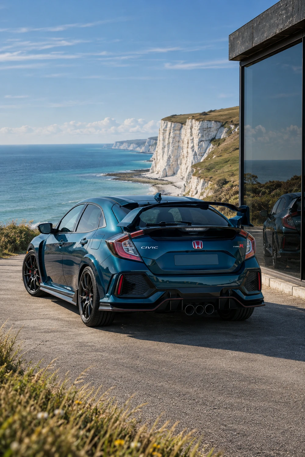АВТО 1006781 Honda Civic Type R FK8 бирюзовый белые скалы