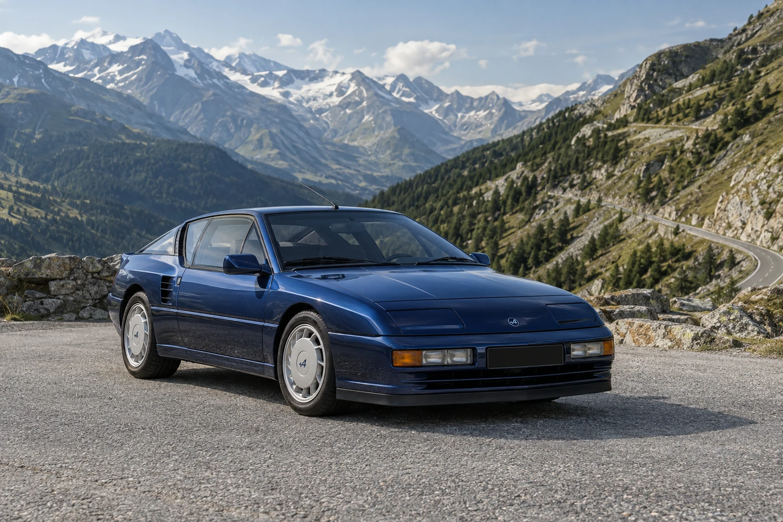АВТО 1007666 синий Alpine GTA на альпийском перевале