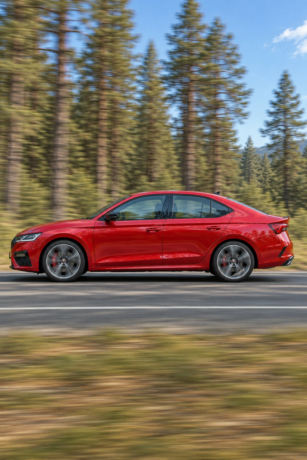 АВТО 1007178 Skoda Octavia RS IV красный сосновая трасса