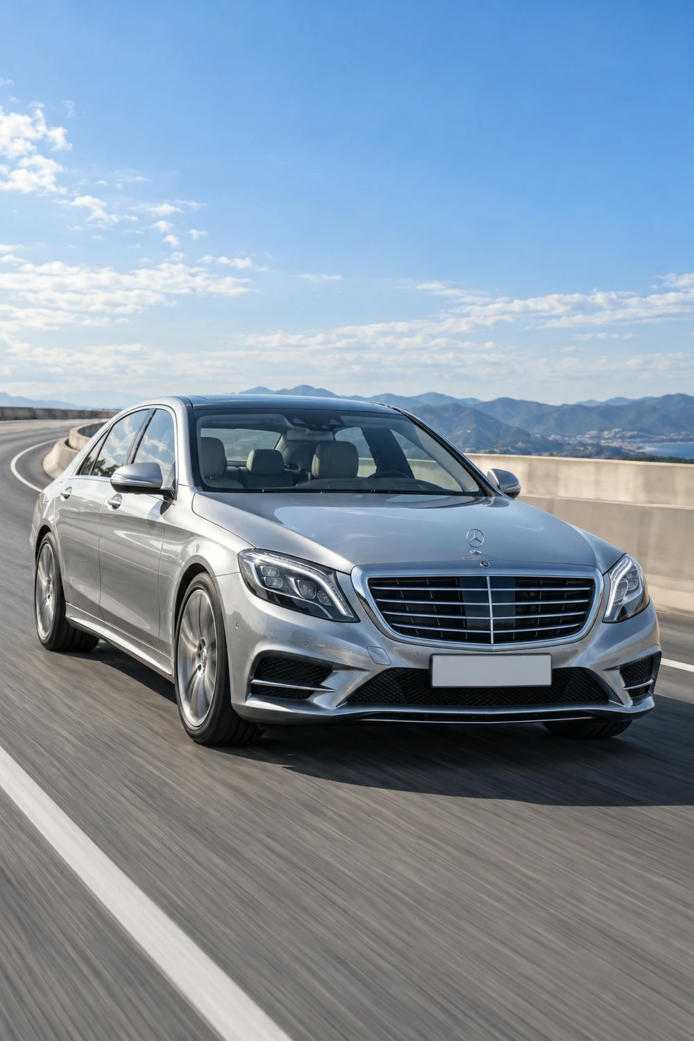 АВТО 1007084 Mercedes S500 W222 серебристый бетонная дуга