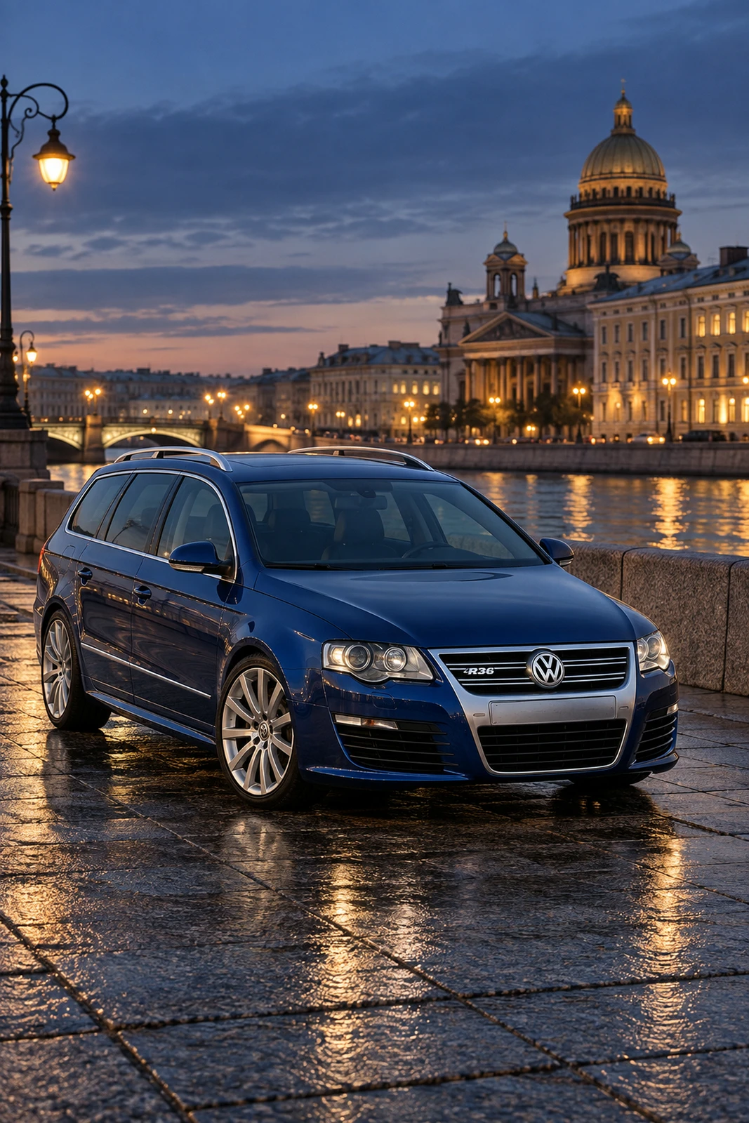 АВТО 1008447 Фольксваген Passat R36 синий Петербург гранитная набережная