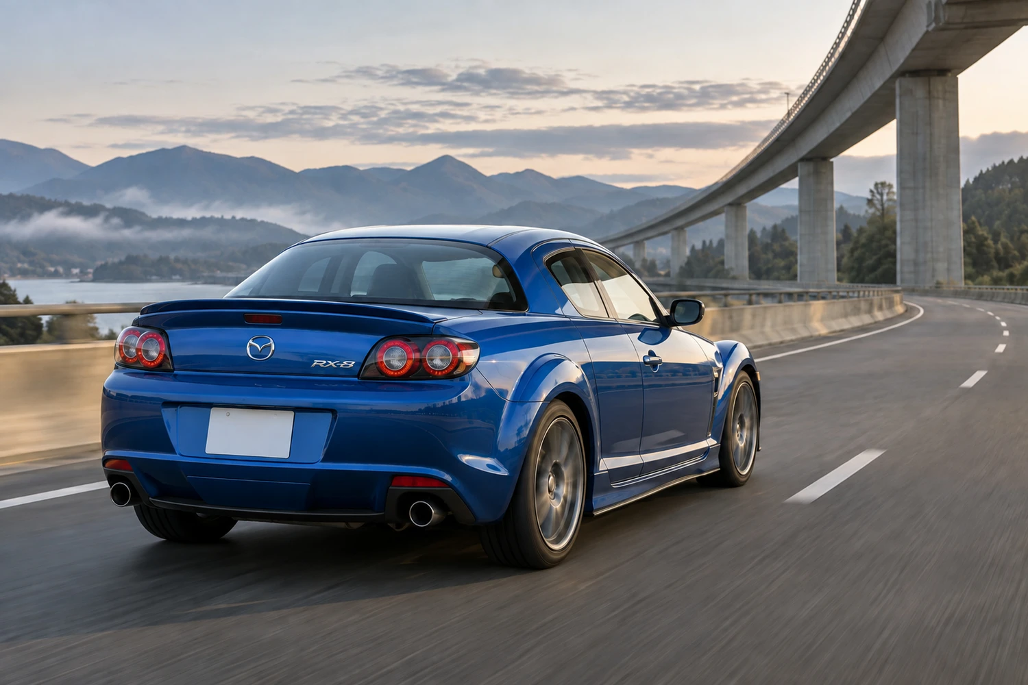 АВТО 1007479 Mazda RX8 синий городская эстакада