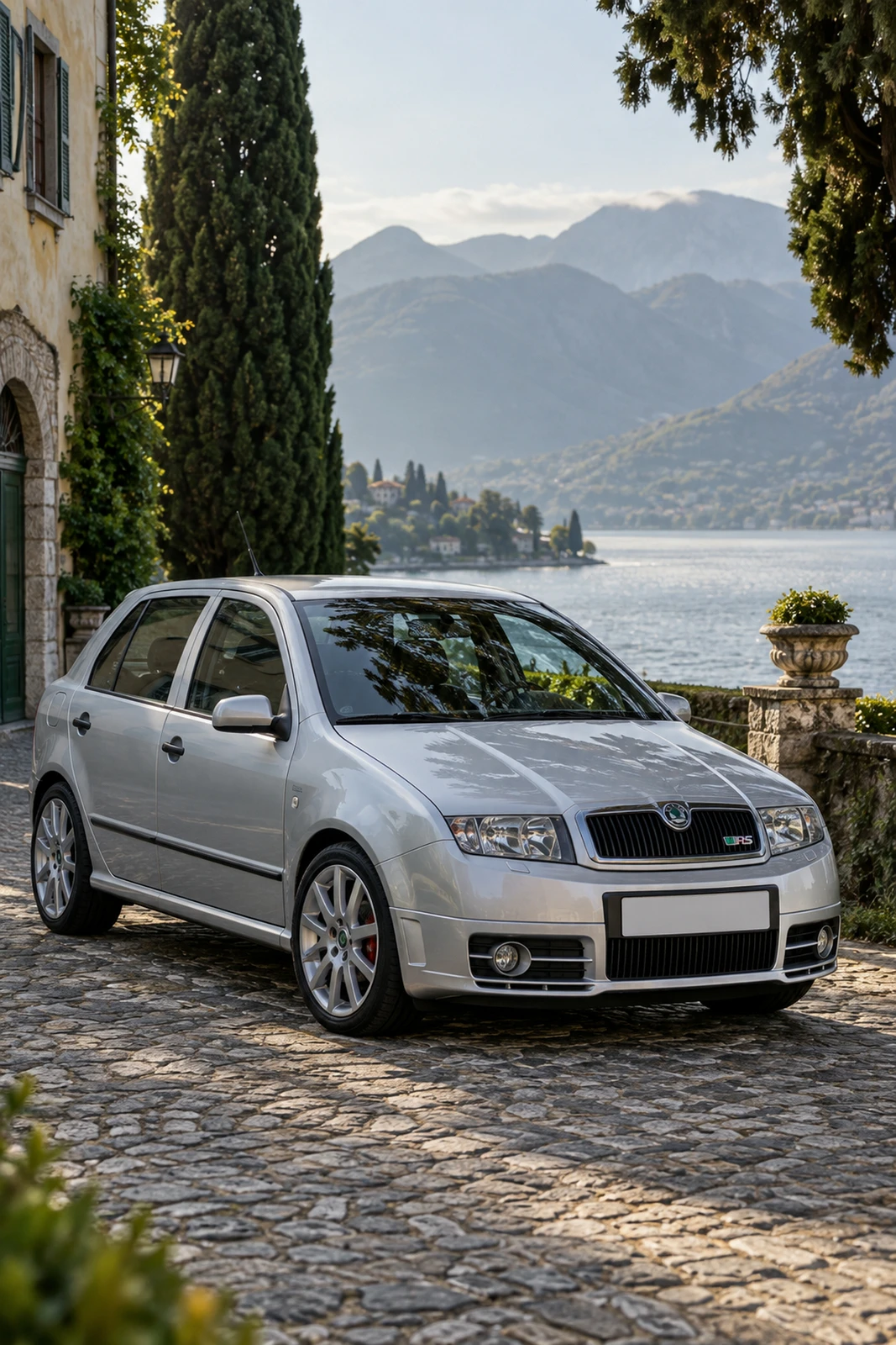 АВТО 1008675 Шкода Fabia RS Mk1 серебристый Вилла на озере Комо