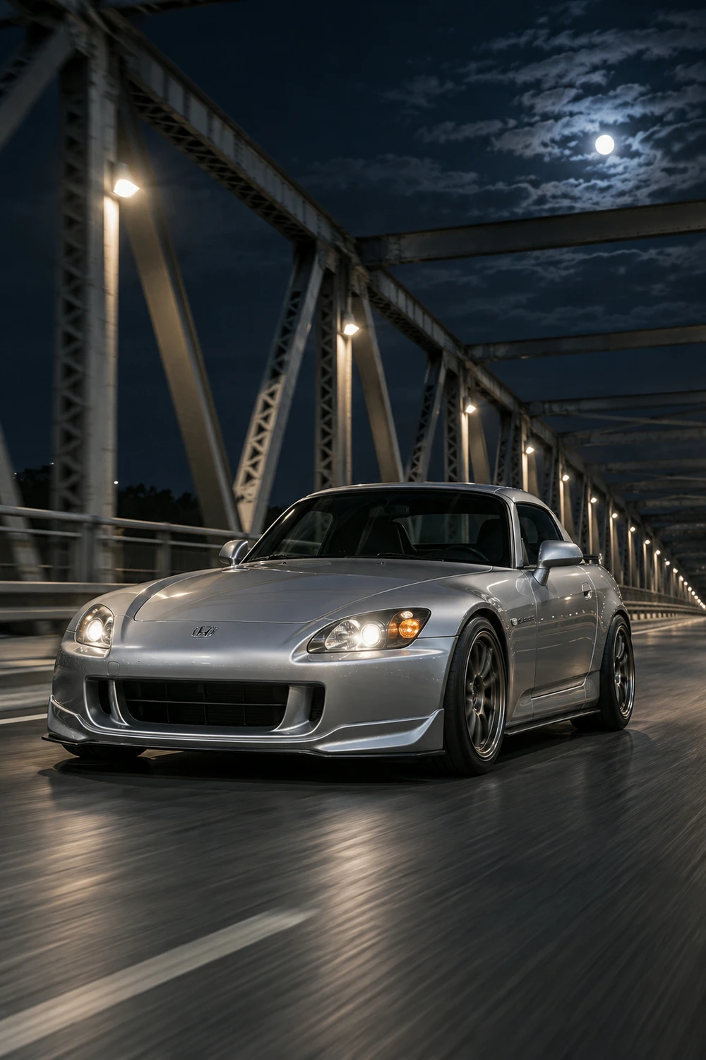 АВТО 1006734 Honda S2000 AP2 серебристый стальной пролёт
