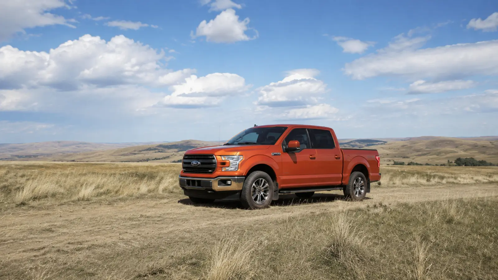 АВТО 1000107 оранжевый Ford F-150 в сухой степи