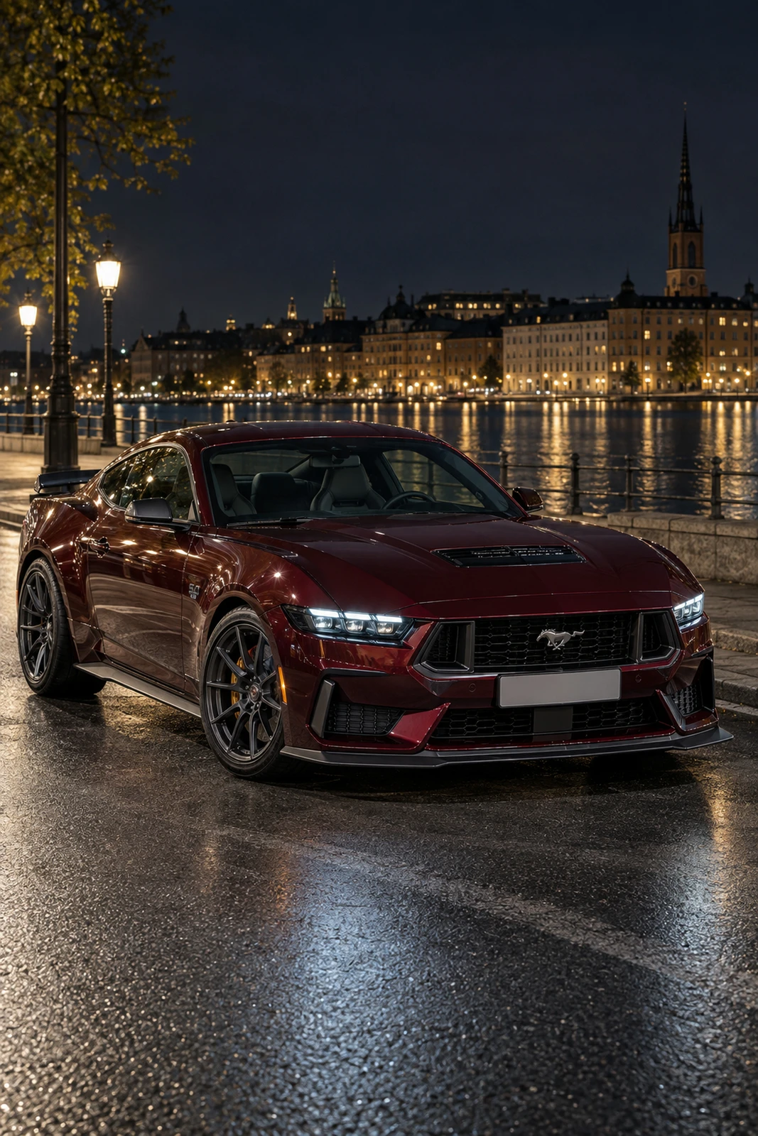 АВТО 1008087 Форд Мустанг бордовый Стокгольм