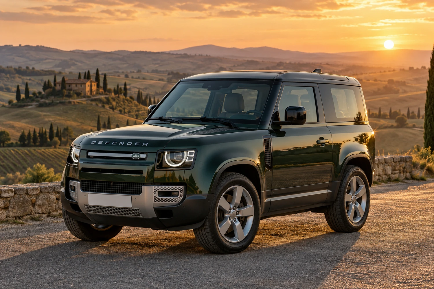 АВТО 1006953 Land Rover Defender 90 зелёный медовые холмы