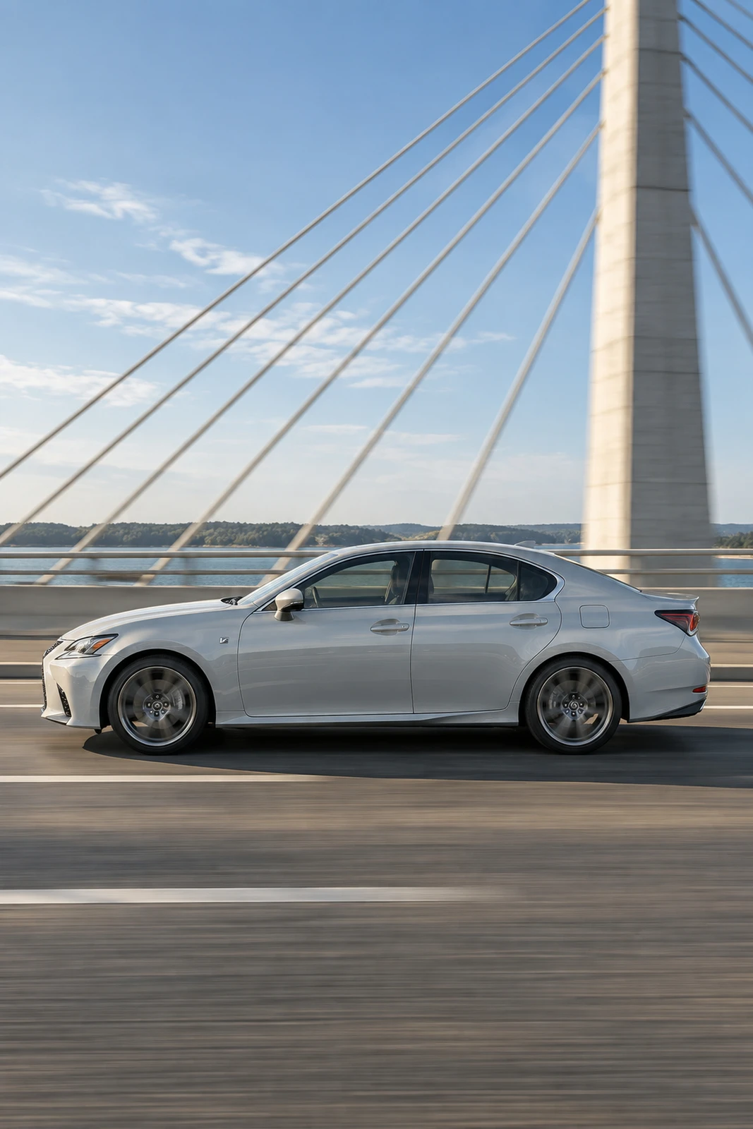 АВТО 1008023 Лексус GS350 светло-серый Мост