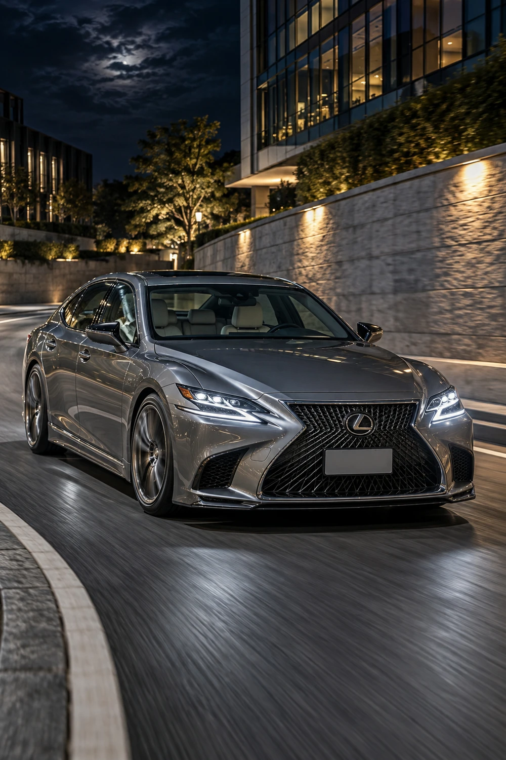 АВТО 1007153 Lexus LS500 серый гранитный поворот
