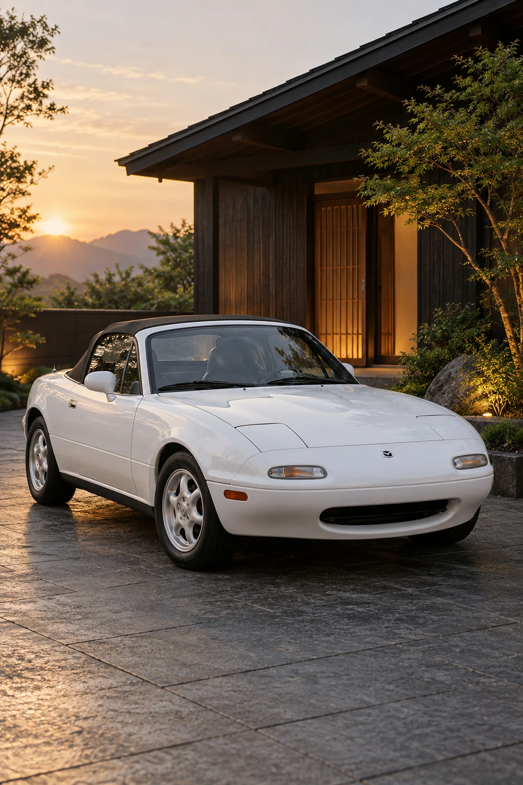 АВТО 1008277 Мазда MX5 NA белый Японский дом