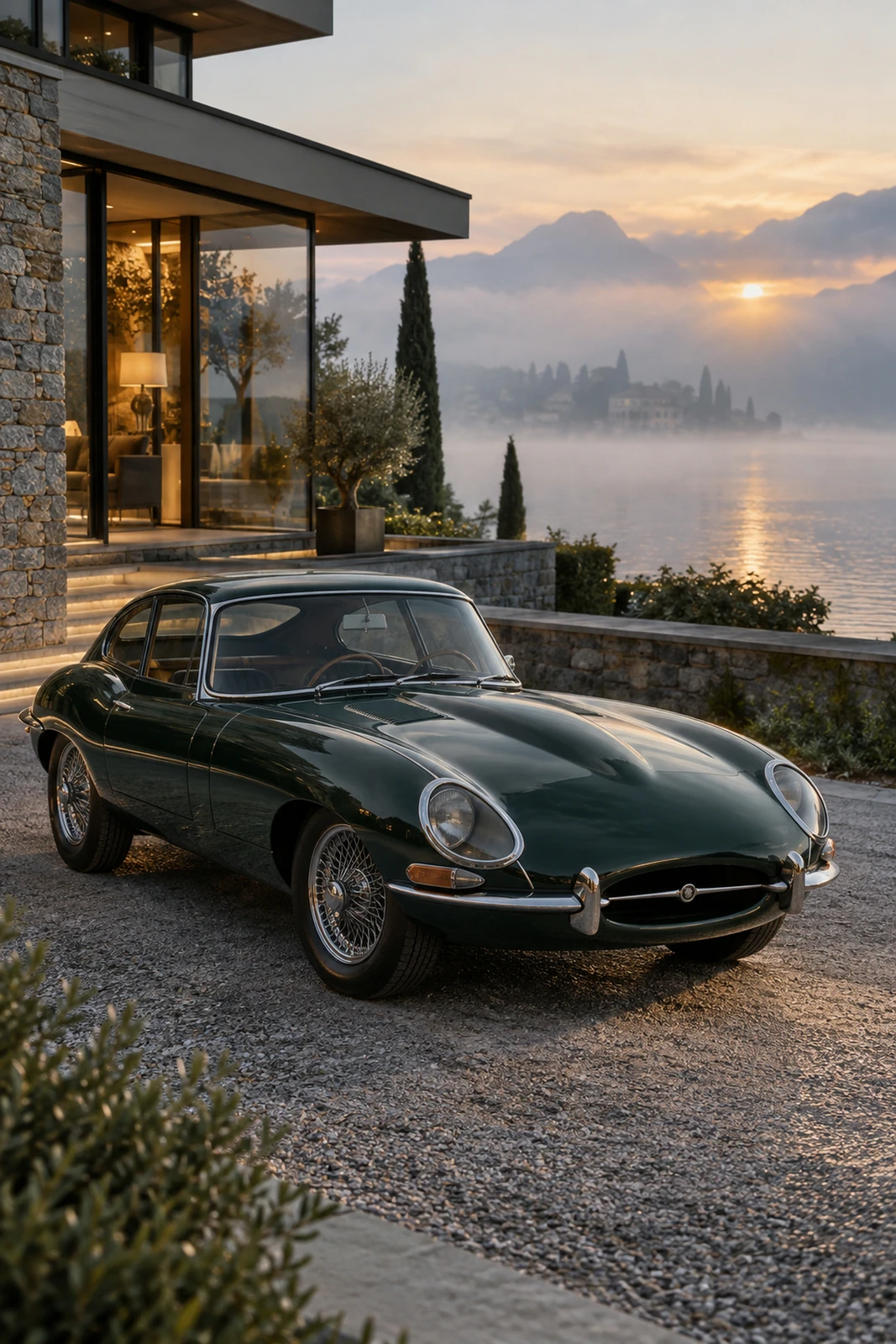 АВТО 1007795 Ягуар-EType-озёрная-вилла