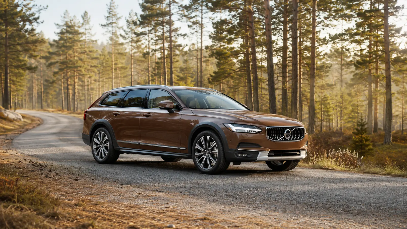 АВТО 1000140 коричневый универсал на лесной дороге