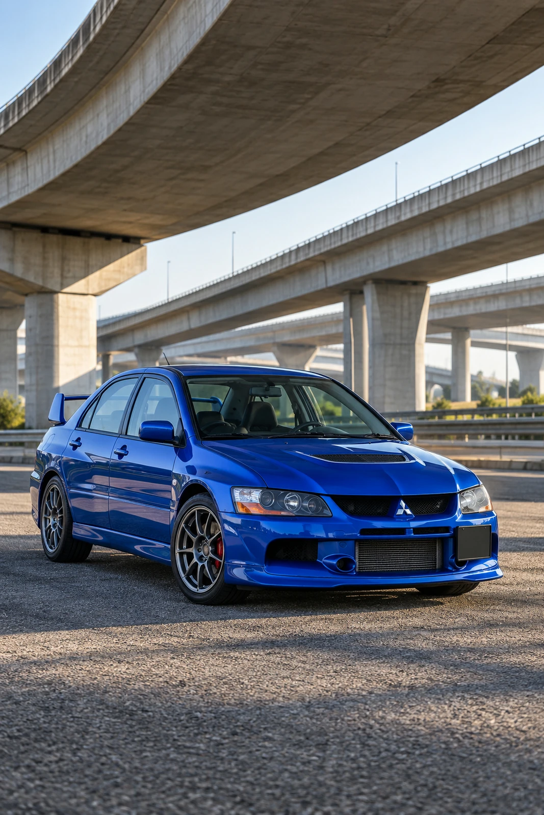 АВТО 1008481 Митсубиси Lancer Evo9 синий Бетонная эстакада