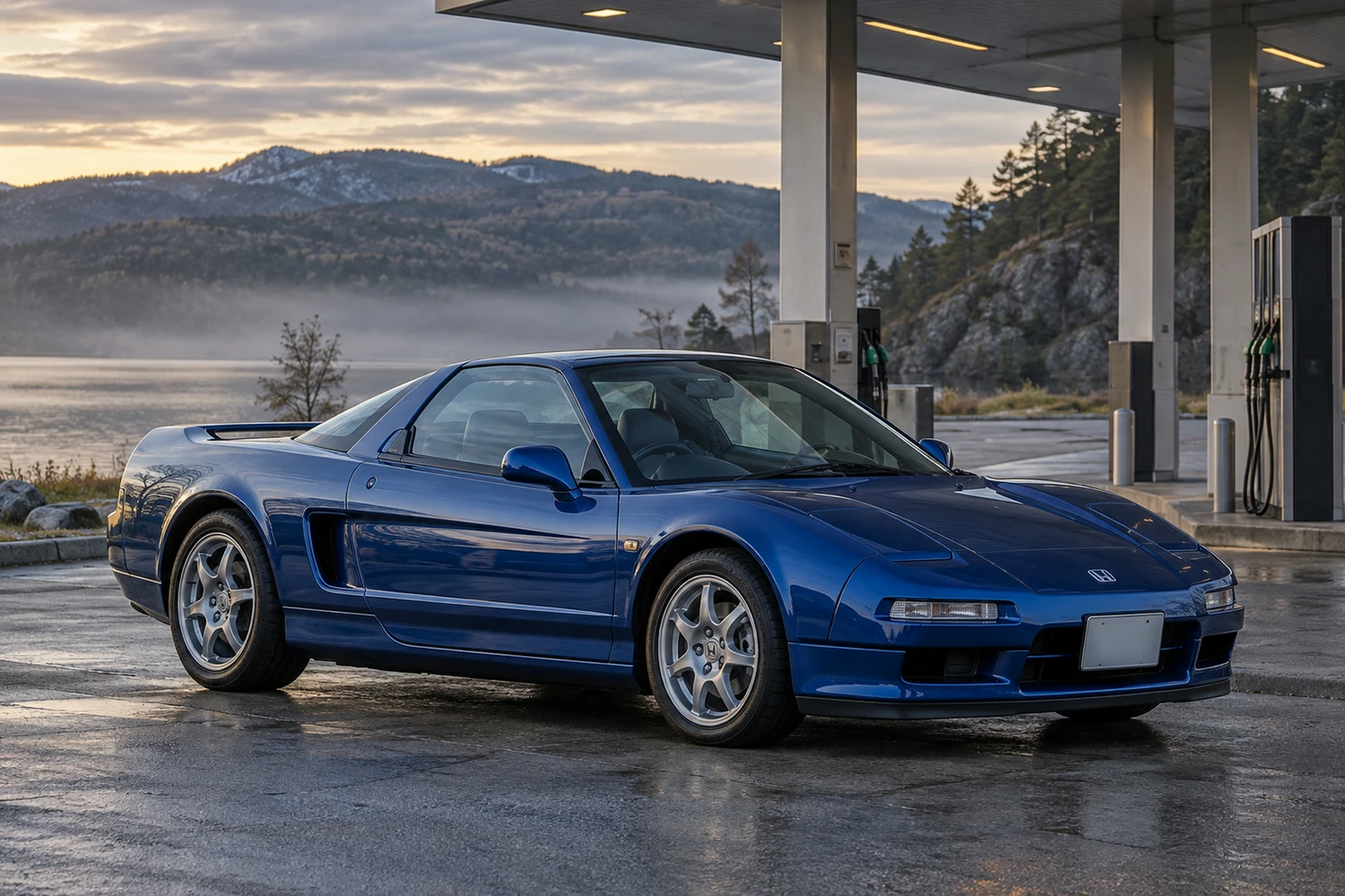 АВТО 1007376 Honda NSX NA1 синий ночная АЗС