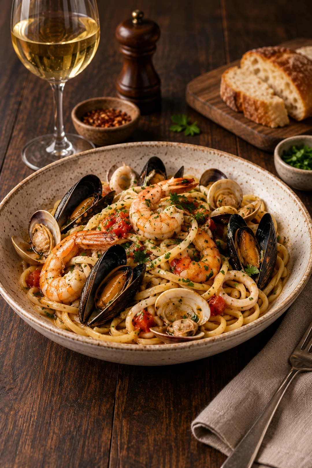 ЕДА 1000831 лингвини с морепродуктами
