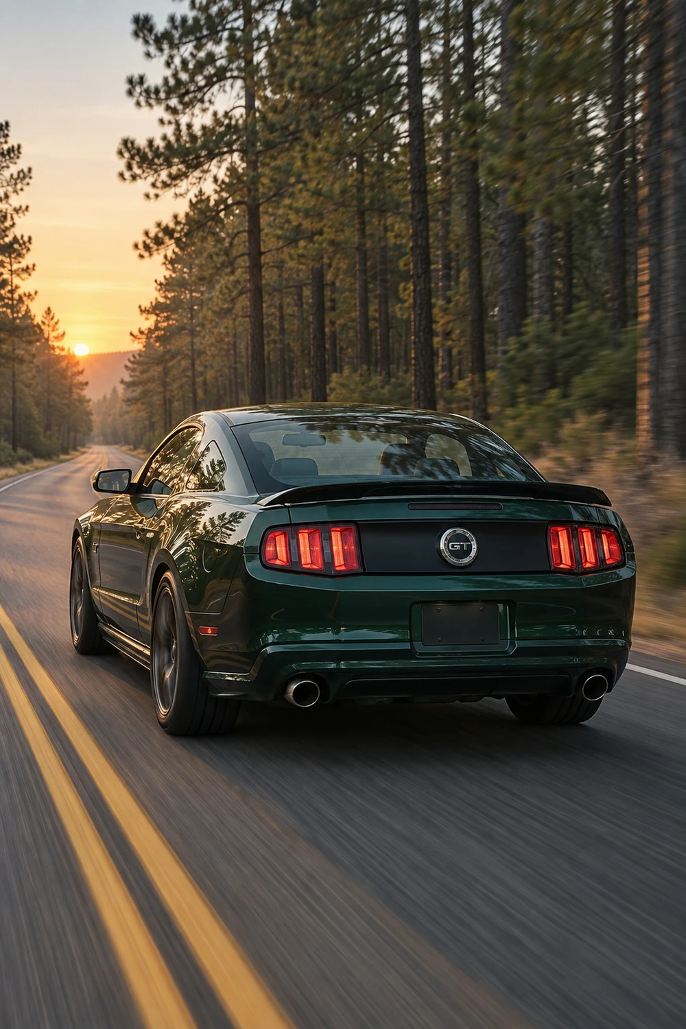 АВТО 1006809 Ford Mustang GT S197 изумрудный сосновая трасса