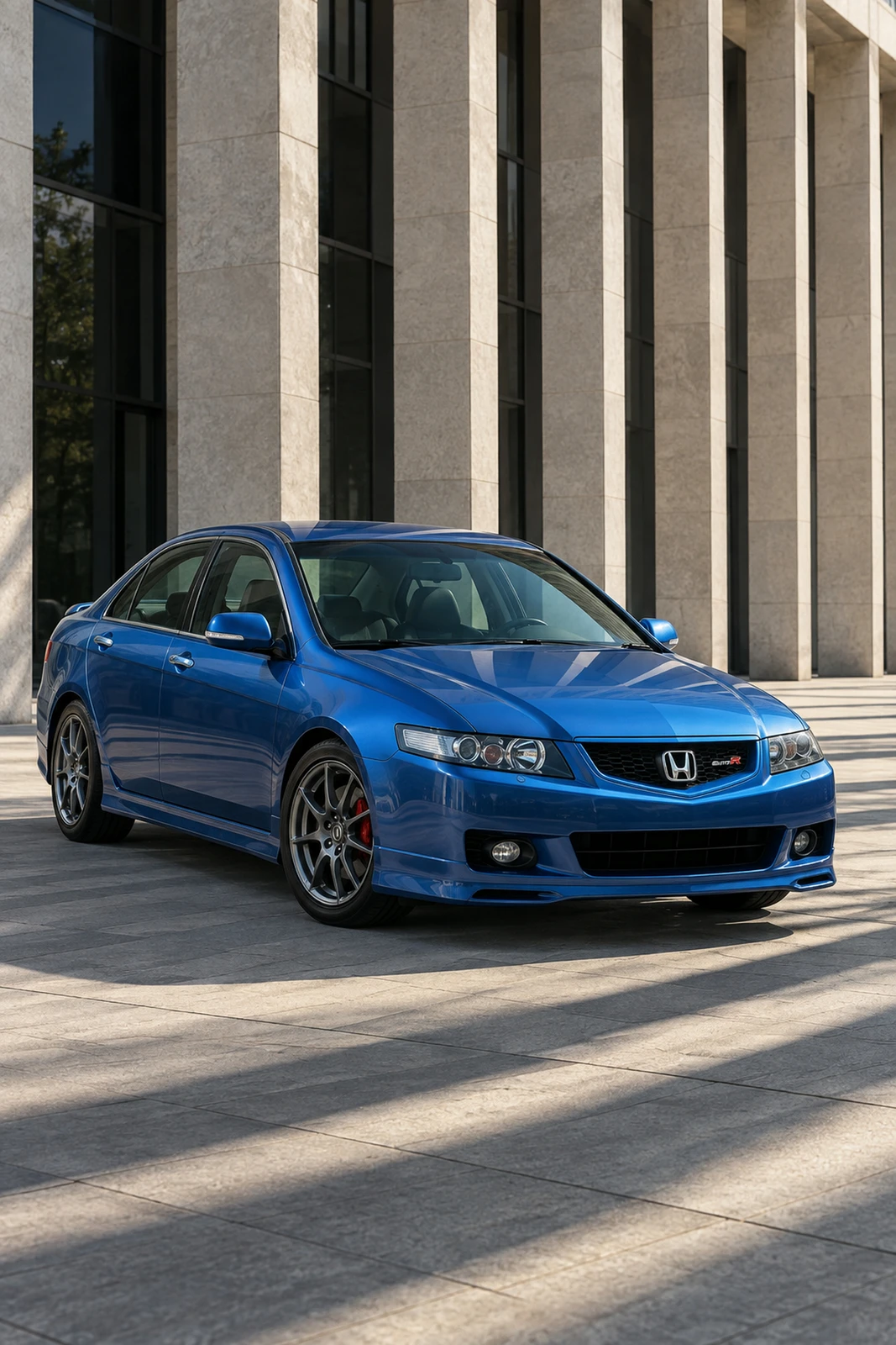 АВТО 1008543 Хонда Accord EuroR CL7 голубой Москва каменные ребра