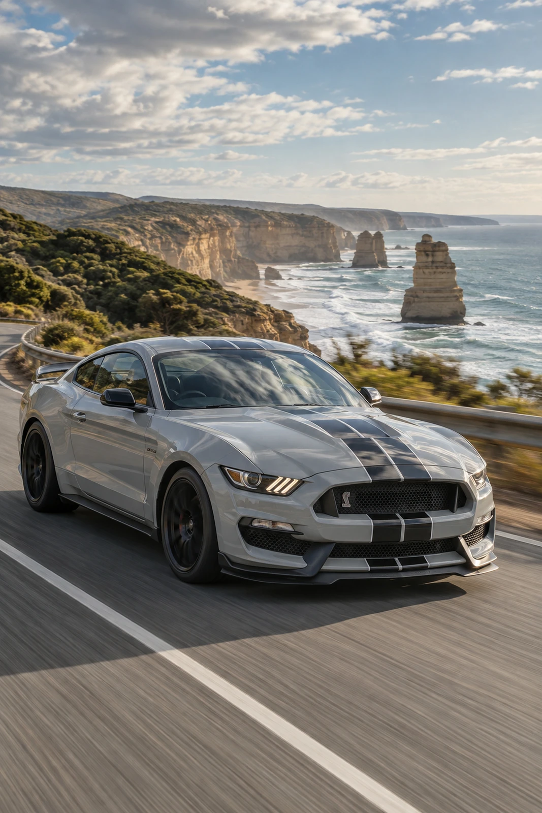 АВТО 1008645 Форд Mustang GT350 серый Большая океанская дорога