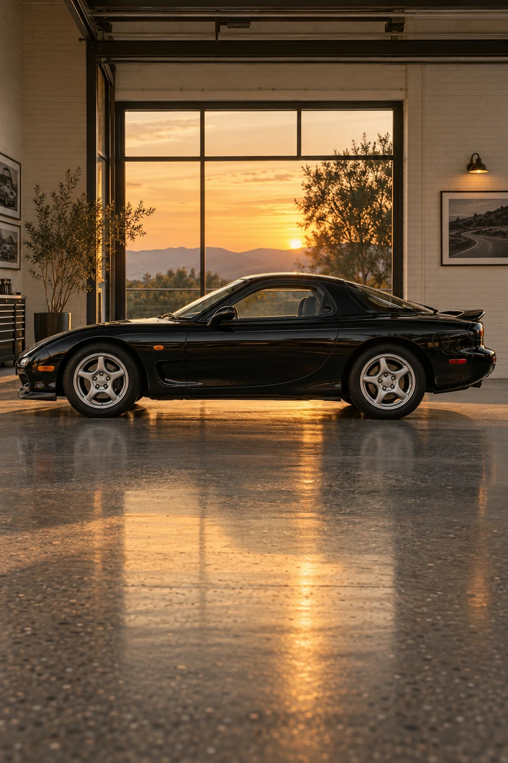 АВТО 1006912 Mazda RX7 FD чёрный клубный бокс