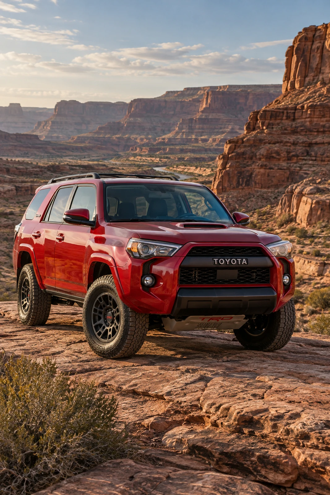 АВТО 1007657 красный Toyota 4Runner TRD Pro в каньоне