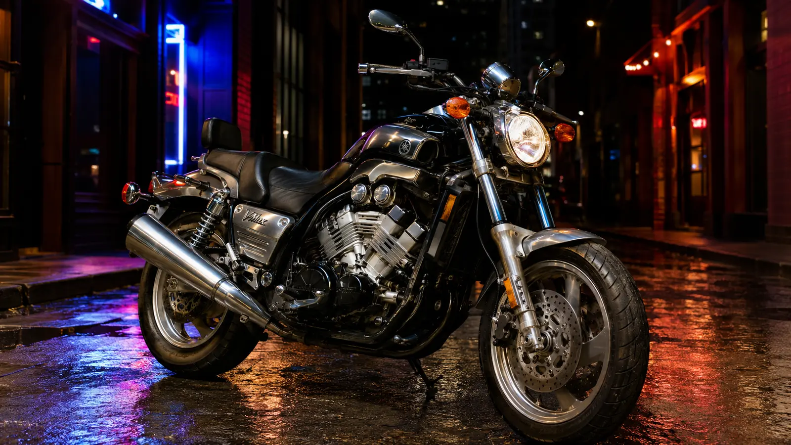 АВТО 1000550 чёрный Yamaha V Max на площади