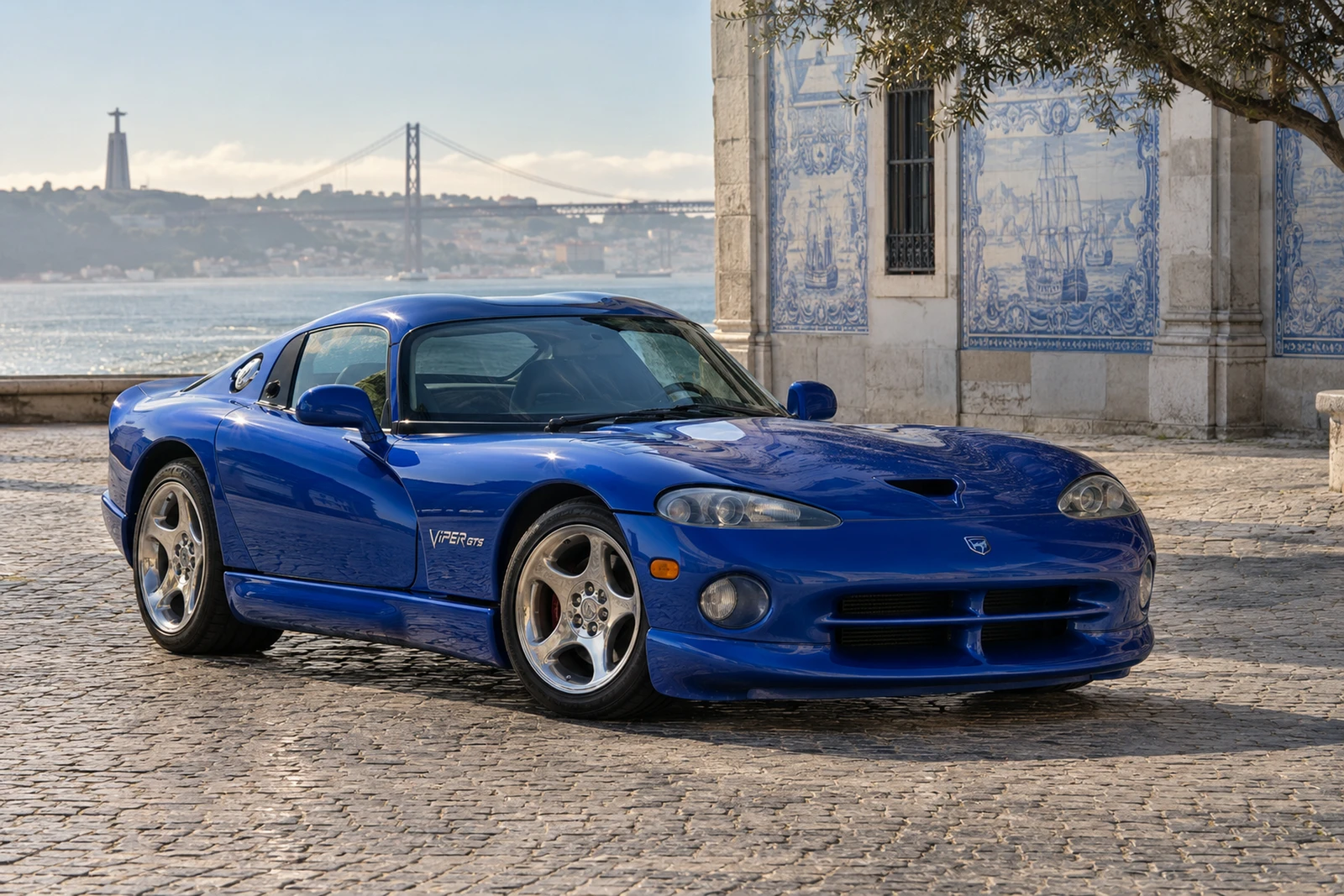 АВТО 1008614 Додж Viper GTS 1996 синий Лиссабонская набережная азулежу