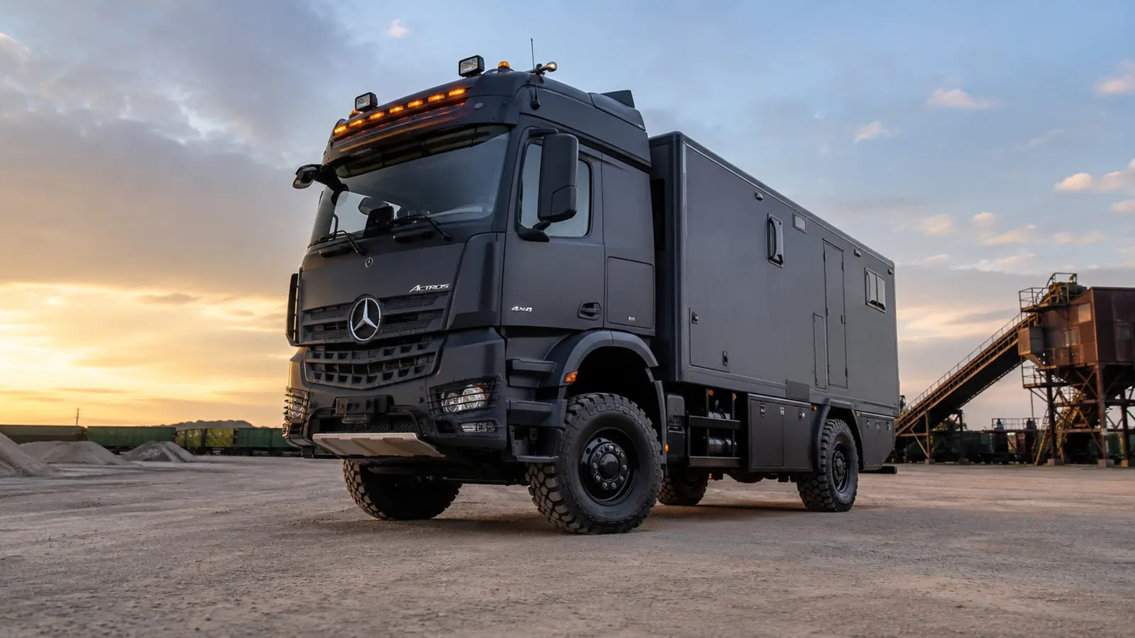 АВТО 1000333 Mercedes-Benz Actros 4x4 на терминале