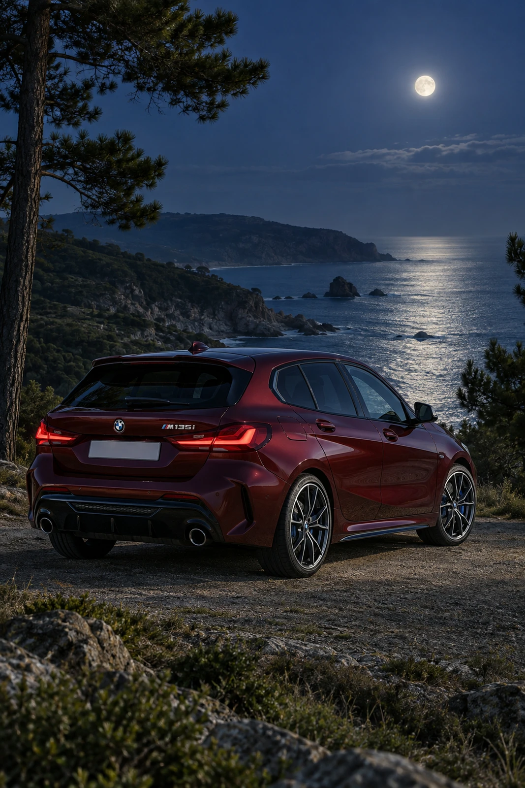 АВТО 1007981 БМВ M135i бордовый Лунный мыс