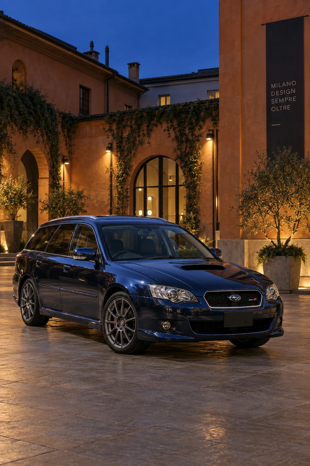 АВТО 1008461 Субару Legacy GT SpecB синий Милан дизайнерский двор