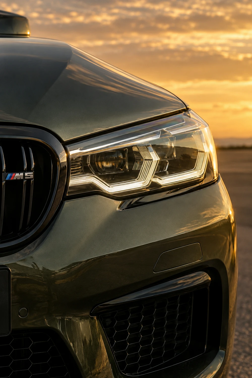 АВТО 1006718 BMW M5 F90 оливковый двойной свет